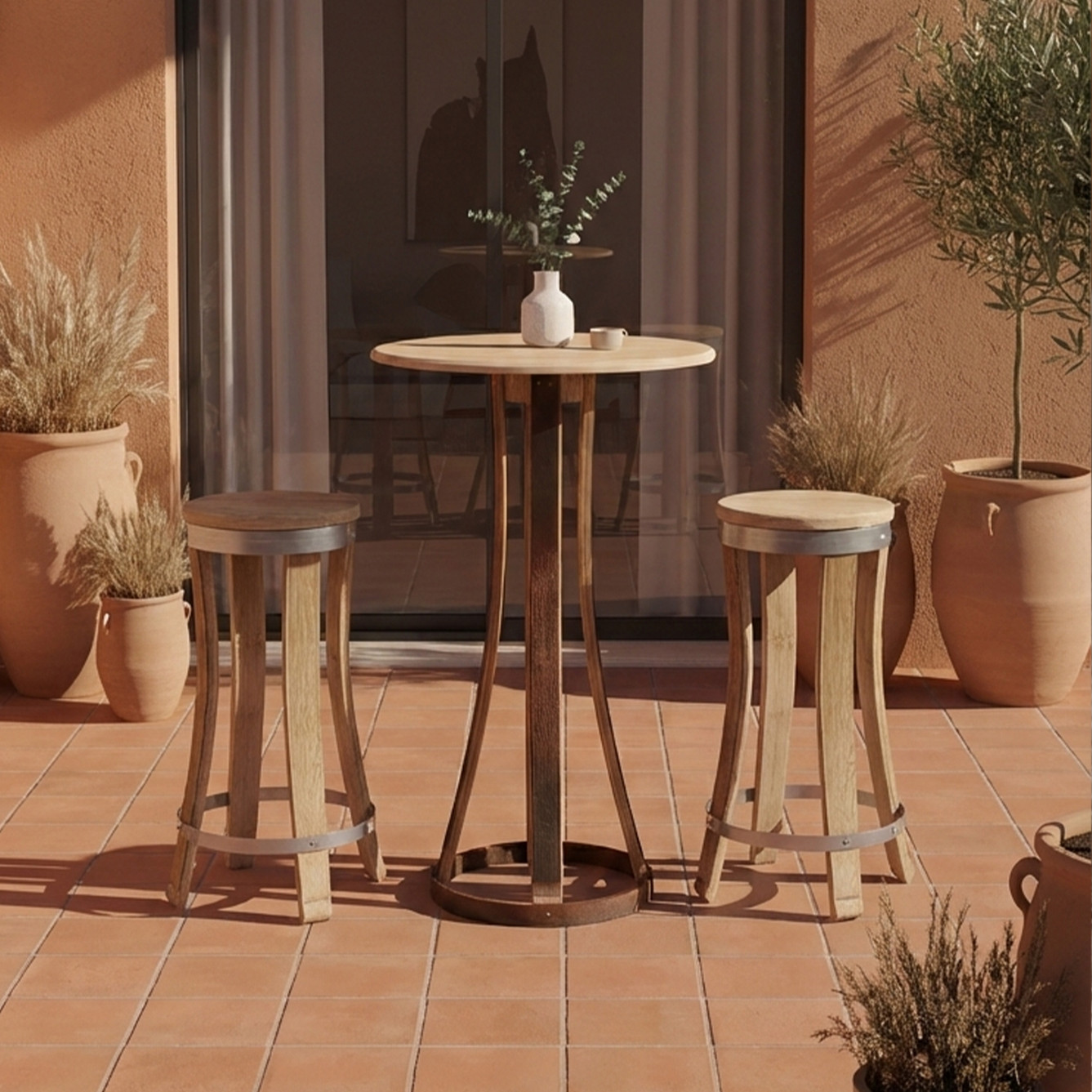 Mange-debout en douelles recyclées « Terroir »