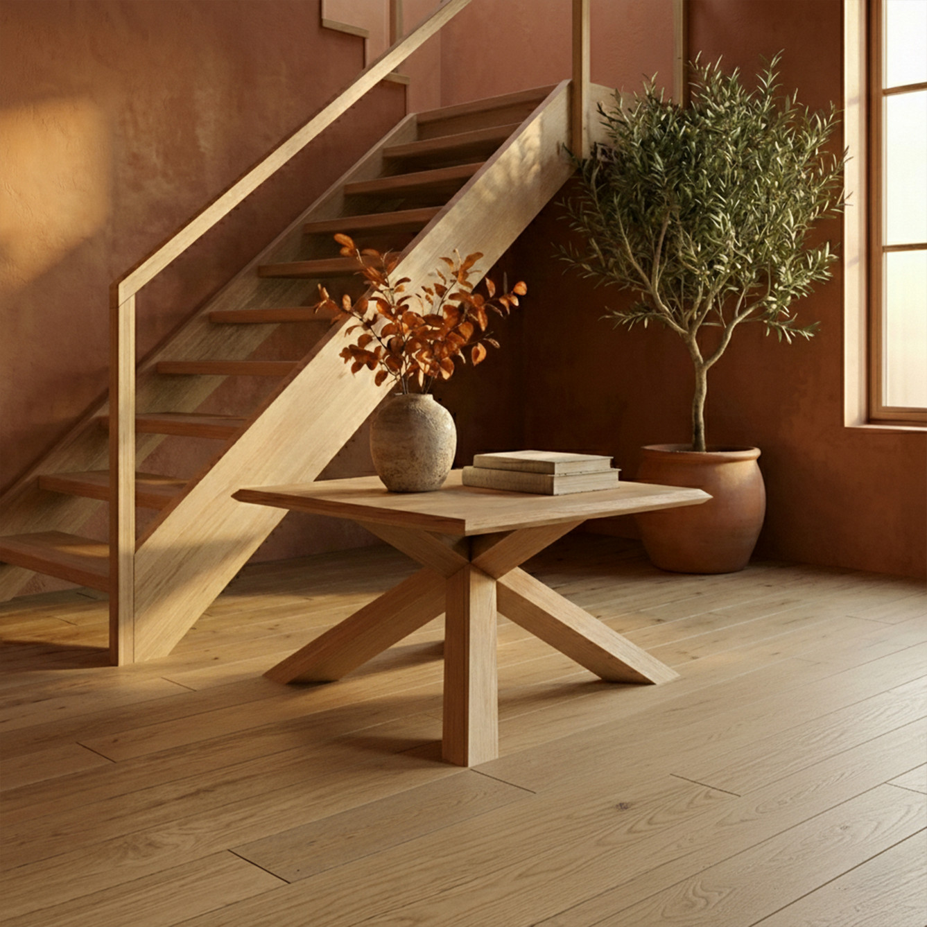 Table d'appoint « Diamant » en chêne