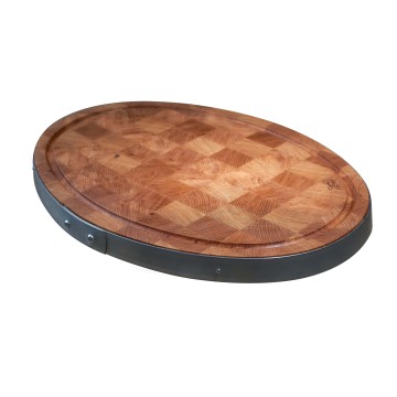 Billot ovale en bois de bouts de chêne « Tradition »