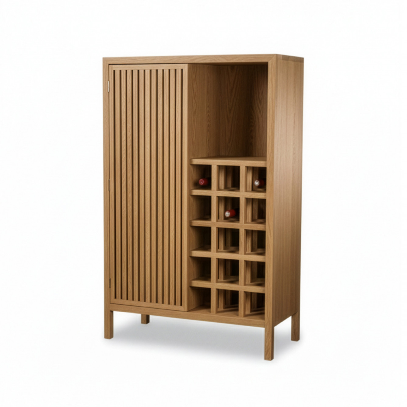 Armoire-Bar "Merrain" en chêne massif